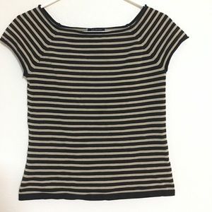 Beige/Black Striped Shirt